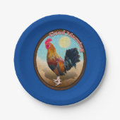 Key West - Gypsy Rooster Goedemorgen  Ovaal Papieren Bordje (Voorkant)