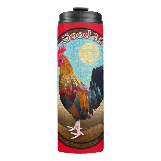 Key West - Gypsy Rooster Goedemorgen  Ovaal Thermosbeker (Voorkant)