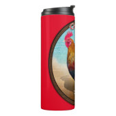 Key West - Gypsy Rooster Goedemorgen  Ovaal Thermosbeker (Gedraaid links)