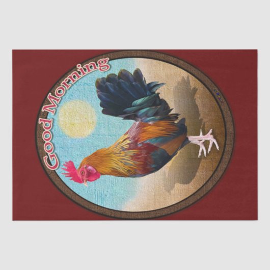 Key West - Gypsy Rooster Goedemorgen Ovaal Tissuepapier (Voorkant)
