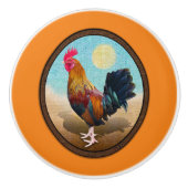 Key West - Gypsy Rooster Ovaal Keramische Knop (Voorkant)