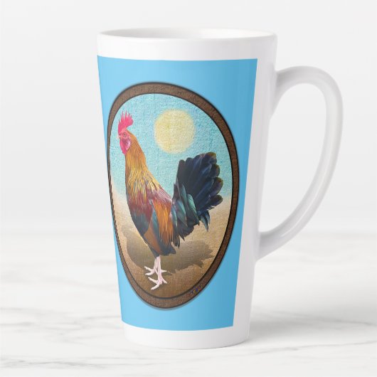 Key West - Gypsy Rooster Ovaal Latte Mok (Rechts)