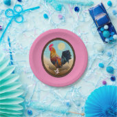 Key West - Gypsy Rooster  Ovaal Papieren Bordje (Feest)