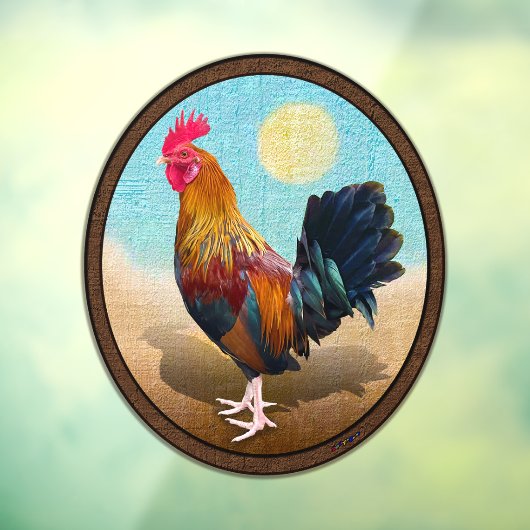 Key West - Gypsy Rooster  Ovaal Raamsticker (Vel 3)