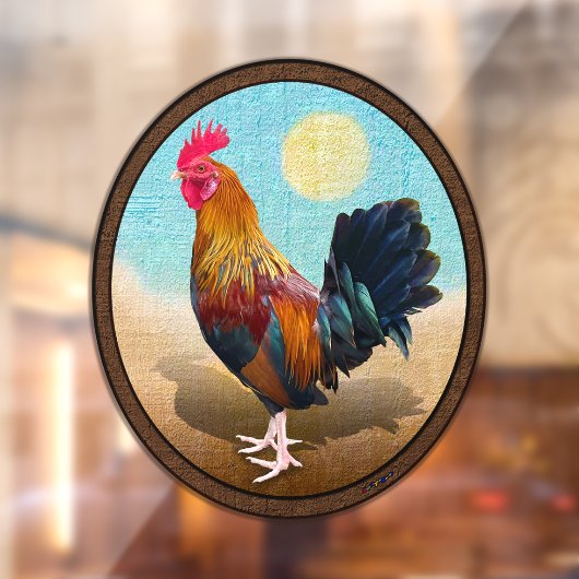 Key West - Gypsy Rooster  Ovaal Raamsticker (Vel 2)