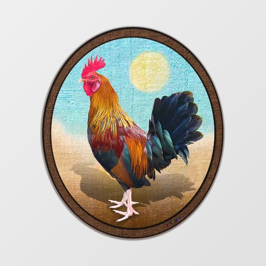 Key West - Gypsy Rooster  Ovaal Raamsticker (Vel)