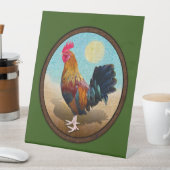 Key West - Gypsy Rooster  Ovaal Reclamebord Met Voetstuk (Insitu)