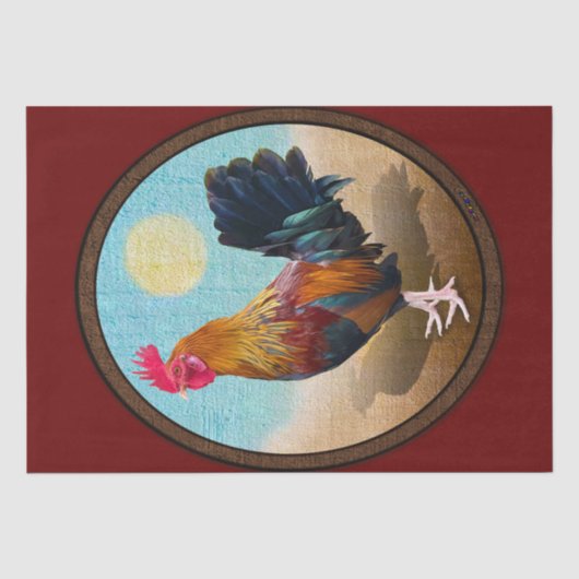Key West - Gypsy Rooster  Ovaal Tissuepapier (Voorkant)