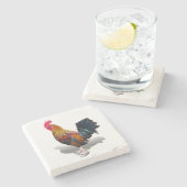 Key West - Gypsy Rooster Stenen Onderzetter (Zijkant)