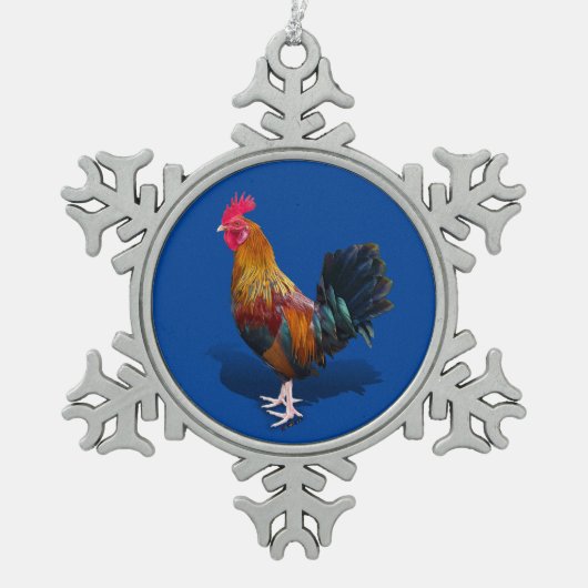 Key West - Gypsy Rooster Tin Sneeuwvlok Ornament (Voorkant)