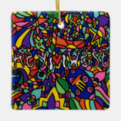 Key West Hand Painted Art-kerstversiering Keramisch Ornament (Voorkant)