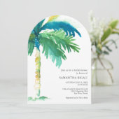 Key West Inspired Tropical Bridal Shower Kaart (Staand voorkant)