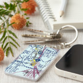 Key West Int. Luchthavendiagram/taxisdiagram Sleutelhanger (Voorkant Rechts)