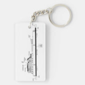 Key West Int. Luchthavendiagram/taxisdiagram Sleutelhanger (achterkant)