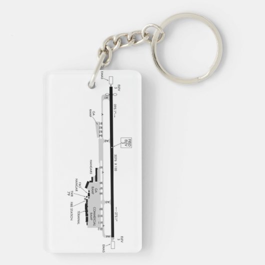 Key West Int. Luchthavendiagram/taxisdiagram Sleutelhanger (achterkant)