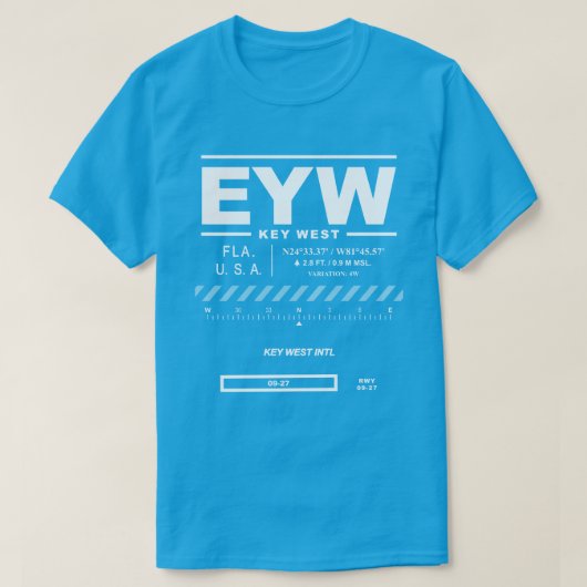 Key West International Airport EYW T-shirt (Design voorkant)