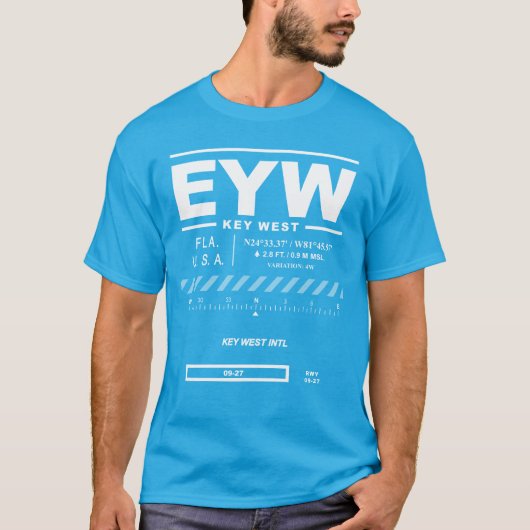 Key West International Airport EYW T-shirt (Voorkant)