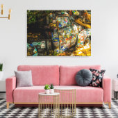 Key West is Art, Old Pickup Truck Canvas Afdruk (Insitu (Woonkamer))