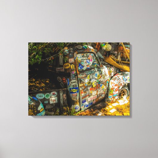 Key West is Art, Old Pickup Truck Canvas Afdruk (Voorkant)