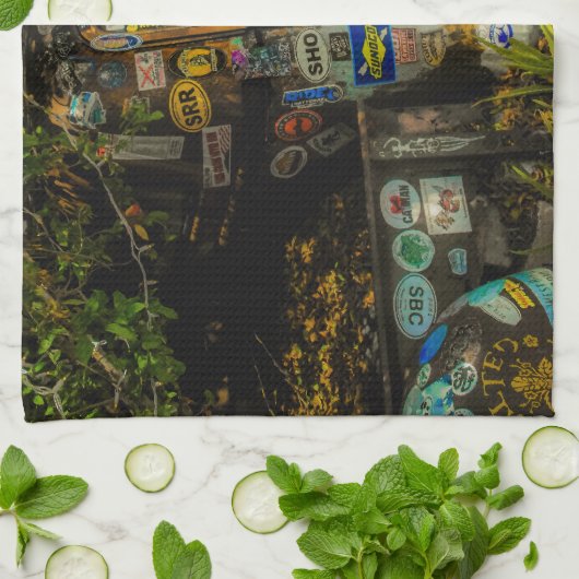 Key West is Art, Old Pickup Truck Theedoek (Gevouwen)