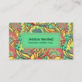 Key West Island Tropical Floral Artisan Visitekaartje (Voorkant)