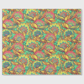 Key West Island Tropical Floral Pattern Cadeaupapier (Vlak)