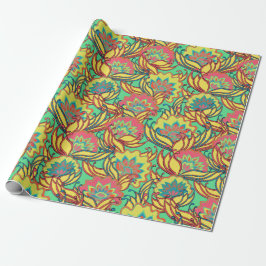 Key West Island Tropical Floral Pattern Cadeaupapier