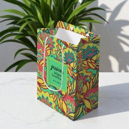 Key West Island Tropical Floral Pattern Medium Cadeauzakje