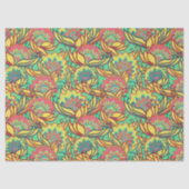 Key West Island Tropical Floral Pattern Tissuepapier (Voorkant)