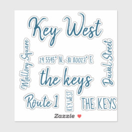 Key West-lasergesneden Stickers