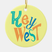 Key West-leuk typografisch ontwerp Keramisch Ornament (Voorkant)