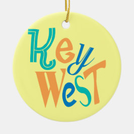 Key West-leuk typografisch ontwerp Keramisch Ornament