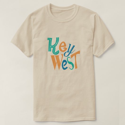 Key West leuk typografisch ontwerp T-shirt (Design voorkant)