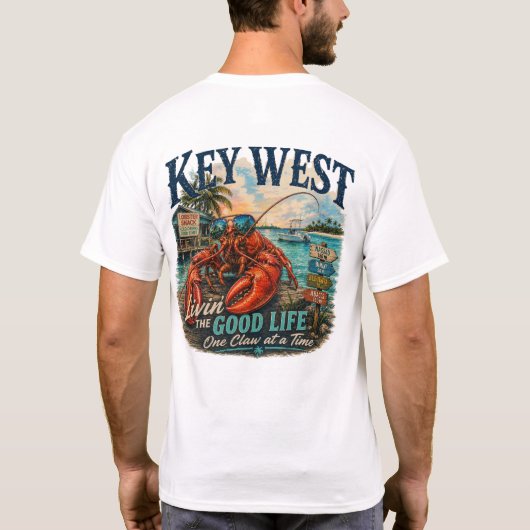 Key West Leven Het Goede Leven T-shirt (Achterkant)