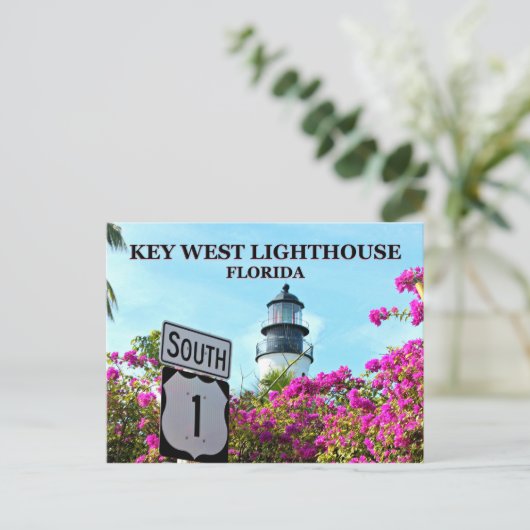 Key West Lighthouse, Briefkaart Florida (Staand voorkant)