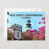 Key West Lighthouse, Briefkaart Florida (Voorkant / Achterkant)
