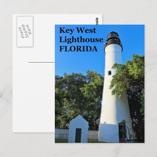 Key West Lighthouse, Briefkaart Florida (Voorkant / Achterkant)