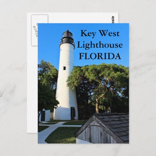 Key West Lighthouse, Briefkaart Florida (Voorkant / Achterkant)