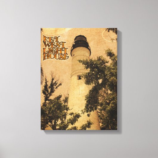 Key West Lighthouse Canvas Afdruk (Voorkant)