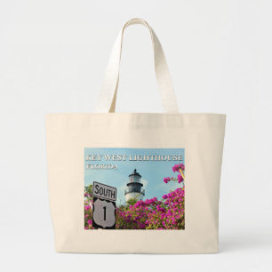 Key West Lighthouse, Florida Grote Tote Bag