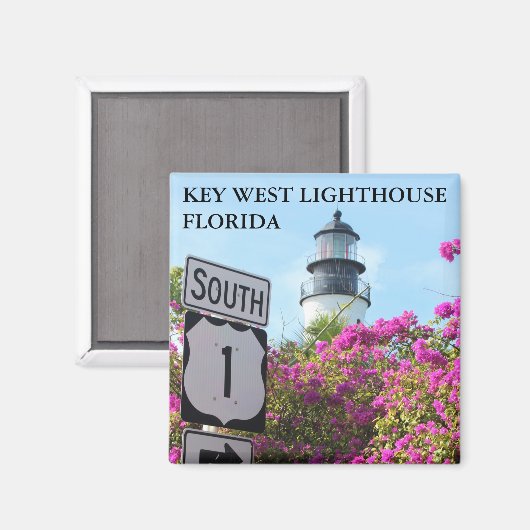 Key West Lighthouse, Florida Magnet (Voorkant / Achterkant)