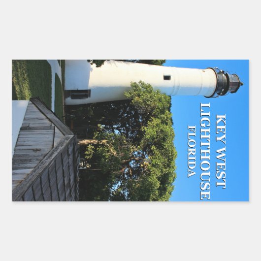 Key West Lighthouse, Florida Rechthoekige Sticker (Voorkant)