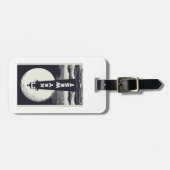 Key West Lighthouse Moon Bagagelabel (Voorkant horizontaal)