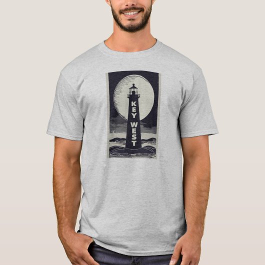 Key West Lighthouse Moon T-shirt (Voorkant)