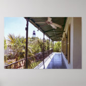Key West Lighthouse Uitzicht uit Hemingway House Poster (Voorkant)