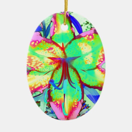 Key West Lily Keramisch Ornament (Voorkant)