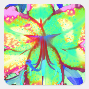 Key West Lily Vierkante Sticker