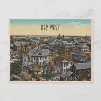  Key West luchtfoto uitzicht van huizen Briefkaart