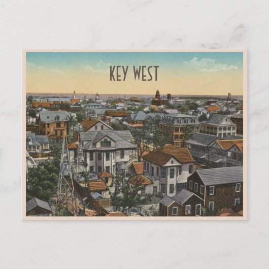 Key West luchtfoto uitzicht van huizen Briefkaart (Voorkant)