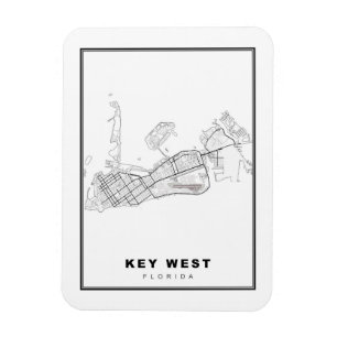 Key West Map Magneet